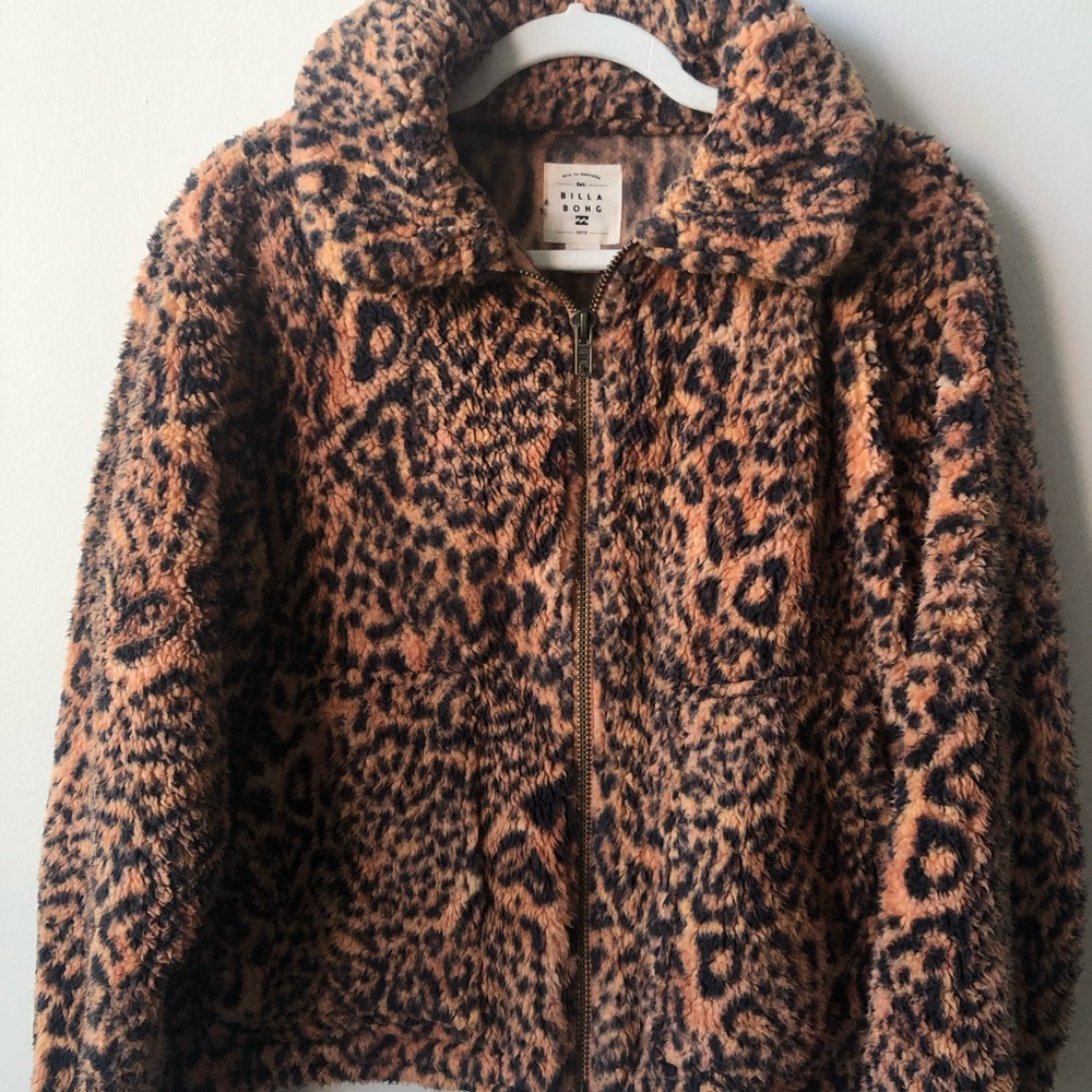 Cheetah Faux Fur Zip-Up